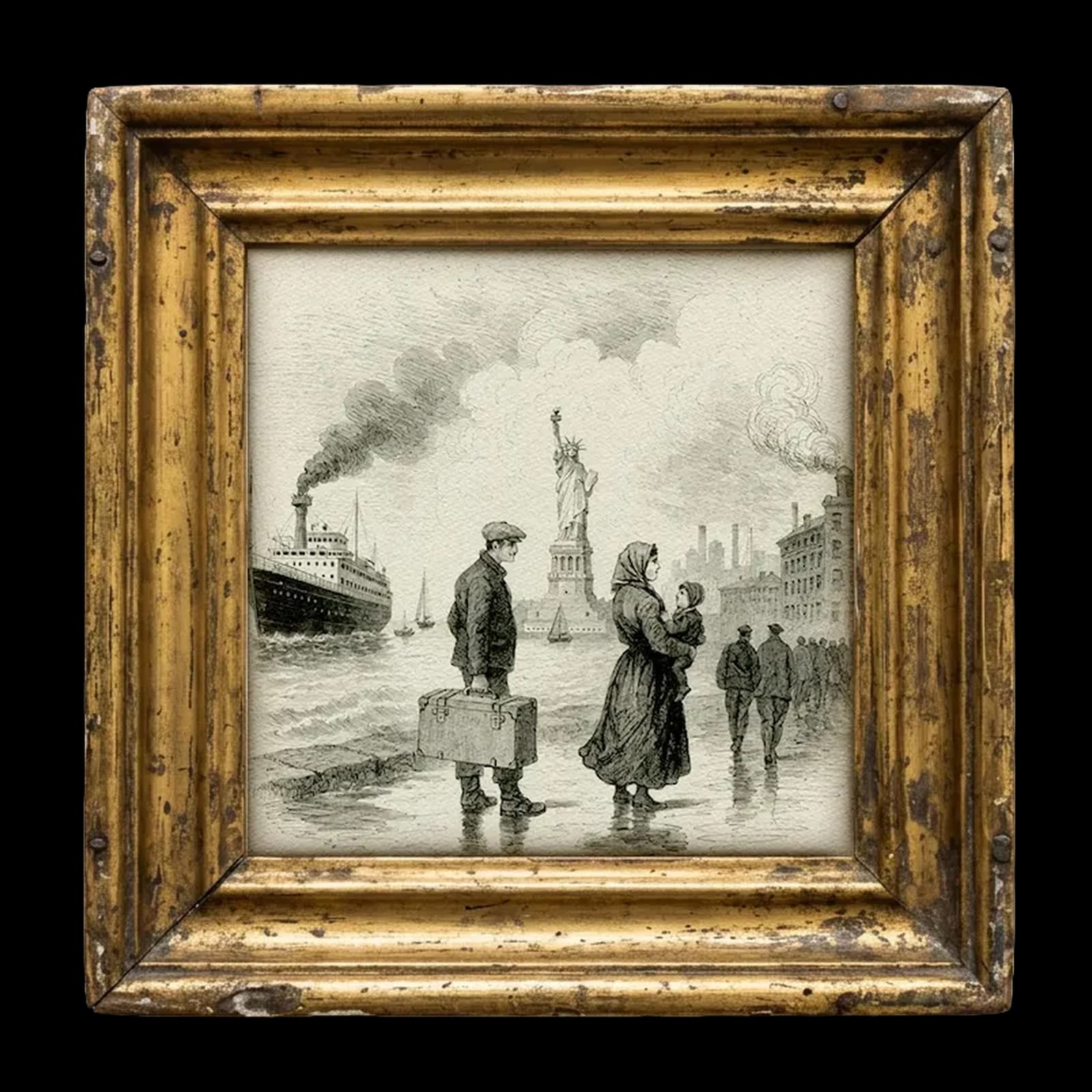 Italialaiset siirtolaiset saapuvat New Yorkiin 1905
